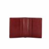 Hermès card wallet in burgundy box leather - Detail D1 thumbnail