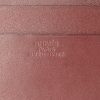 Cartera para tarjetas Hermès en cuero box color burdeos - Detail D2 thumbnail