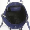 Prada Daino shopping bag in blue leather - Detail D3 thumbnail