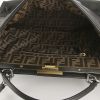 Fendi Peekaboo large model handbag in black grained leather - Detail D3 thumbnail