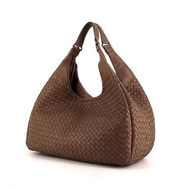 Bottega Veneta Campana handbag in brown intrecciato leather