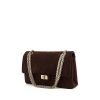 Bolso de mano Chanel 2.55 en ante acolchado marrón - 00pp thumbnail