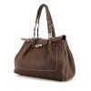 Salvatore Ferragamo handbag in brown grained leather - 00pp thumbnail
