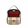 Burberry handbag in beige, red and black Haymarket canvas - Detail D4 thumbnail