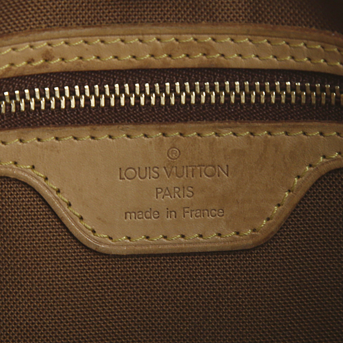 Borsa Louis Vuitton modello piccolo in pelle monogram marrone e pelle naturale - Detail D3