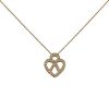 Poiray Coeur Fil small model necklace in yellow gold and diamonds - 00pp thumbnail