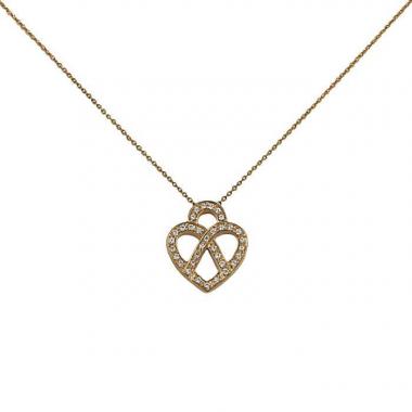 Collier Poiray Coeur Fil petit modèle en or jaune et diamants