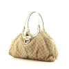 Gucci D-ring shopping bag in beige monogram canvas and gold leather - 00pp thumbnail