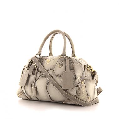 Bolso de mano Prada Édition Limitée en cuero degradado gris