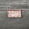 Burberry handbag in beige, black and red Haymarket canvas and brown leather - Detail D3 thumbnail