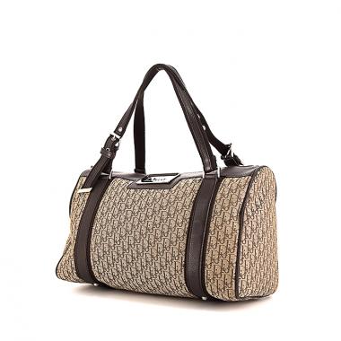 Borsa Dior Speedy in tela monogram beige e marrone e pelle marrone