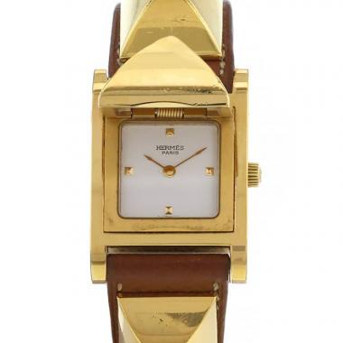 Reloj Hermes Médor de oro chapado Circa  2000