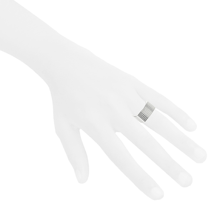 Anello quadrato Dupont in argento - Detail D1
