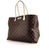 Shopping bag Louis Vuitton Wilshire in tela monogram marrone e pelle naturale - 00pp thumbnail