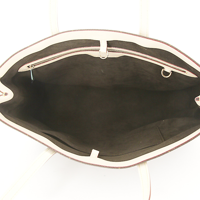 Bolso Cabás Louis Vuitton Wilshire en lona Monogram marrón y cuero natural - Detail D2