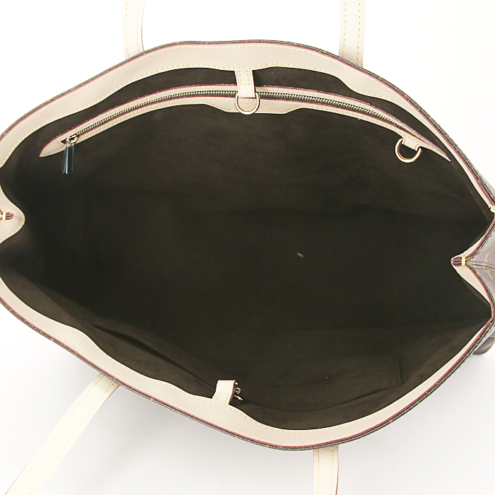 Louis Vuitton Wilshire large model shopping bag in brown monogram canvas and natural leather - Detail D2