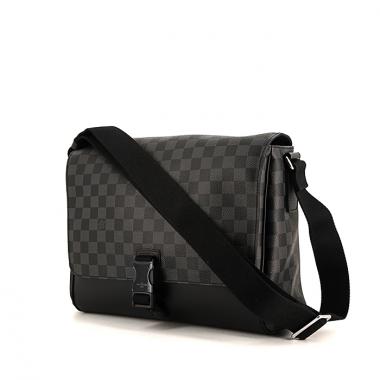 Borsa a tracolla Louis Vuitton Skyline in tela a scacchi grigio antracite e pelle nera