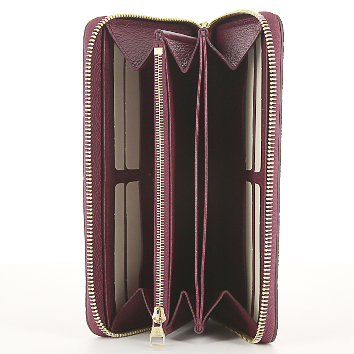 Billetera Louis Vuitton Zippy en cuero monogram huella violeta Raisin - Detail D2
