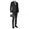 Pochette Louis Vuitton en toile damier graphite et cuir noir - Detail D1 thumbnail