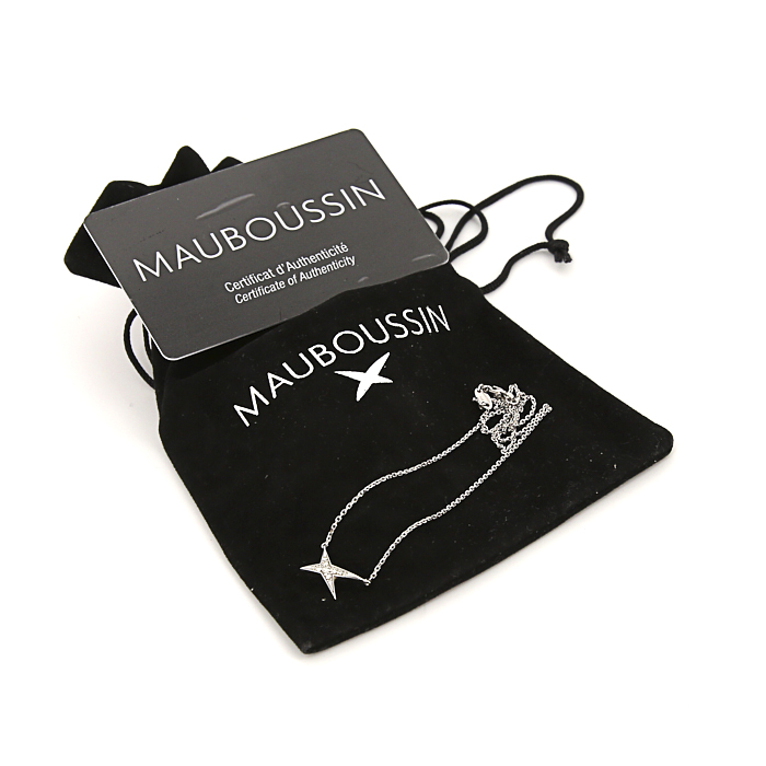Collana Mauboussin Valentine For You in oro bianco e diamanti - Detail D2