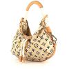 Louis Vuitton Bulles handbag in beige and navy blue monogram canvas and natural leather - 00pp thumbnail