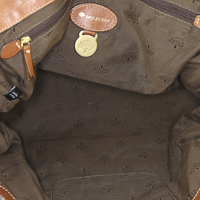 Mulberry Alexa shoulder bag in brown leather - Detail D3