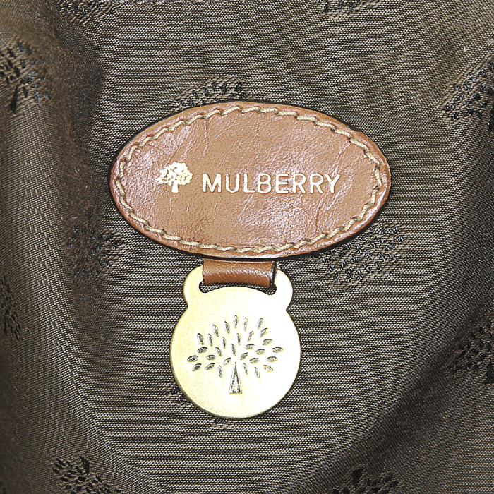 Bolso bandolera Mulberry Alexa en cuero marrón - Detail D4