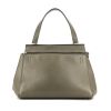 Celine Edge handbag in khaki leather - 360 thumbnail