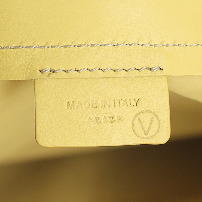 Shopping bag Berluti Origami in pelle gialla - Detail D3
