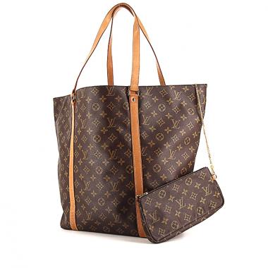 Louis Vuitton Flanerie shopping bag in ebene monogram canvas and natural leather