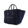 Celine Phantom handbag in blue suede and blue leather - 00pp thumbnail