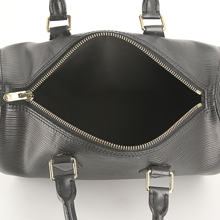 Louis Vuitton Speedy 25 cm handbag in black epi leather - Detail D2