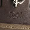 Hermes Herbag shoulder bag in brown canvas and leather - Detail D3 thumbnail
