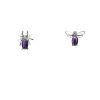 Chaumet Attrape Moi Si Tu M'Aimes small earrings in white gold,  diamonds and amethysts - 00pp thumbnail