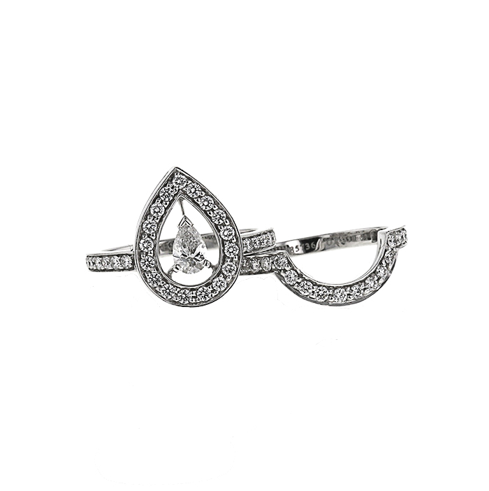 Boucheron Ava ring in white gold and diamonds - Detail D2