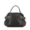 Salvatore Ferragamo handbag in black grained leather - 360 thumbnail