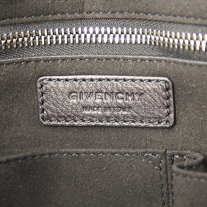 Borsa Givenchy Shark Petit Modèle in pelle martellata nera - Detail D4
