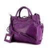 Balenciaga Velo handbag in purple leather - 00pp thumbnail