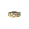 Fred Force 10 1980's ring in yellow gold,  stainless steel and diamonds - 00pp thumbnail