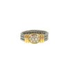Fred Force 10 1980's ring in yellow gold,  stainless steel and diamonds - 360 thumbnail