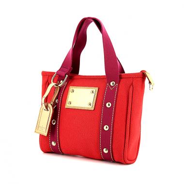 Borsa Louis Vuitton Antigua in tela rossa e viola