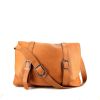 Fendi Selleria large model travel bag in brown grained leather - 360 thumbnail