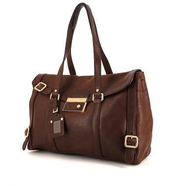 Prada Antic Buckles 24 hours bag in brown leather
