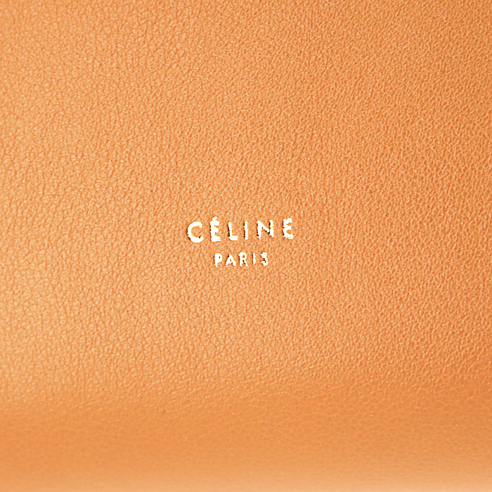 Sac à main Celine Belt grand modèle en cuir bicolore gold et noir - Detail D3