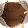 Louis Vuitton Keepall 55 cm travel bag in ebene monogram canvas and natural leather - Detail D2 thumbnail