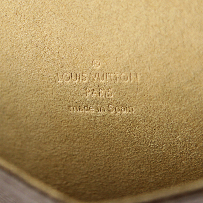 Bolso bandolera Louis Vuitton Twin modelo pequeño en lona Monogram marrón y cuero natural - Detail D3