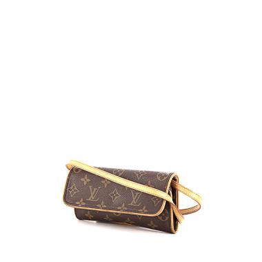 Bolso bandolera Louis Vuitton Twin modelo pequeño en lona Monogram marrón y cuero natural