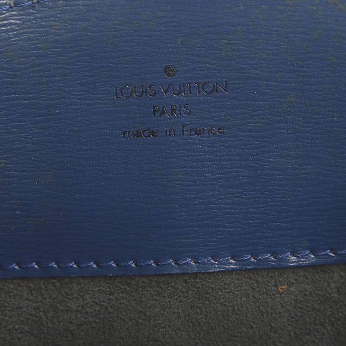 Borsa Louis Vuitton Cluny in pelle Epi blu - Detail D3