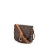 Louis Vuitton Saint Cloud shoulder bag in ebene monogram canvas and natural leather - 00pp thumbnail