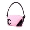 Bolso de mano Chanel Cambon en cuero acolchado bicolor negro y rosa - 00pp thumbnail